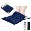 JOBYNA 2 en 1 Chauffe-pieds et Coussin Chauffant électrique, Coussin de Thermothérapie Extra Large avec Ceinture pour Soulage
