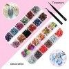 43PCS Nail Art Kit,Professional 3D Nail Art Supplies with Glitter Nail Rhinestones,Nail Art Brushes,Nail Dotting Pen,Nail