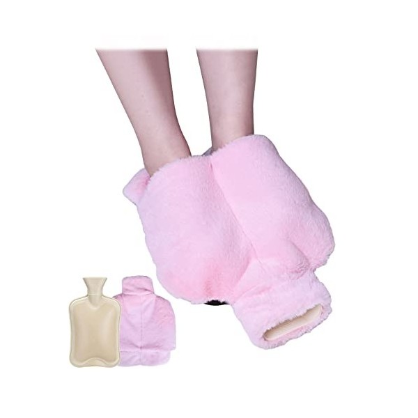 Chauffe-pieds - 2 l - Super doux - Chauffe-pieds - Sans électricité - Pour les pieds froids en hiver - Femme/homme/adulte ro