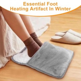 HIULLEN Chauffe Pieds Electrique, Electrique Chancelière Chauffante en flanelle douce, Chauffe-Pieds Température Constante po