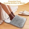 HIULLEN Chauffe Pieds Electrique, Electrique Chancelière Chauffante en flanelle douce, Chauffe-Pieds Température Constante po