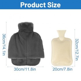 CLIUNT Chauffe Pied, Bouillotte pour les Pieds, Chauffe Pied en Caoutchouc, avec Housse en Peluche, pour Adultes, Personnes A