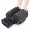 Chauffe Pieds 2 in 1 Chauffe-pieds Peluche avec 2L Bouillottes Bouillotte Pied avec Housses en Peluche Super Douce Et Chaude 