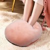 YEKUYEKU Chauffe-pieds électrique super doux amovible pour lhiver à la maison, au bureau – Rose