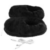 Stecto Chauffe-pieds électriques chauffantes en peluche douce hiver chauffage pantoufles USB charge pieds coussin chauffant p