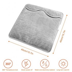 LUFEIS Chauffe-Pieds Electrique, Chauffe Pieds Chauffant Électriqu Confortable, Modes de Chauffage 4 Minuterie Arrêt, Couvert