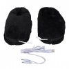 Chauffe-pieds électrique, Pantoufles Chaussures Chauffantes USB Hiver Doux Chaussons Chauffants en Peluche électriques pour C