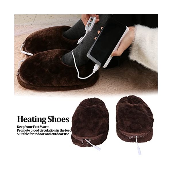 Chauffe Pieds Chauffant électrique USB, Coussin Chauffant pour Chauffe-pieds électrique, Chausson Chauffant Pieds avec Intéri