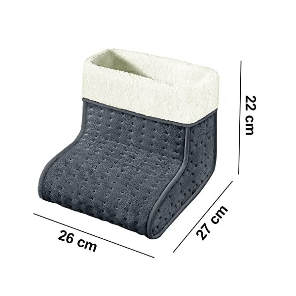 Chauffe-pieds électrique chauffant, réglages réglables, doublure lavable, chaussures chauffantes en peluche pour homme et fem