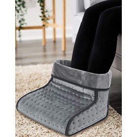 FiNeWaY Masseur électrique 2 en 1 chauffant et chauffant pour les pieds - En polaire - Confortable et relaxant - Chaleur inst