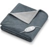 Beurer HD 75 Cosy Nordic Couverture chauffante, couverture électrique confortable en apparence de fourrure, 6 réglages de tem