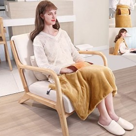 EasyAcc Couverture Chauffante USB 60x80cm Couverture Électrique de Camping Châle Office Lavable en Laine Dagneau Flanelle Co