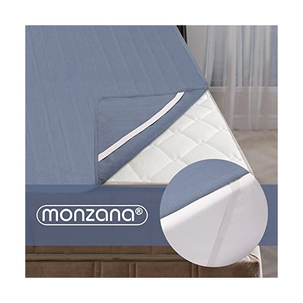 Monzana Couverture chauffante électrique 2 Zones 160x140cm Polaire 2x60W 3 Niveaux de Chauffage Lavable Max. 40° surmatelas C