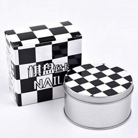 Ycyan 1 set de présentoirs magnétiques pour nail art Argent rond.