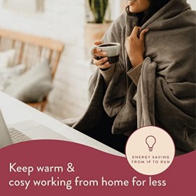 Lakeland Couvre-lit chauffant électrique en velours Gris 120 x 160 cm