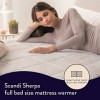 Dreamland Scandi Sur-matelas chauffant électrique en sherpa pour lit double - Technologie chauffante très rapide Intelliheat+