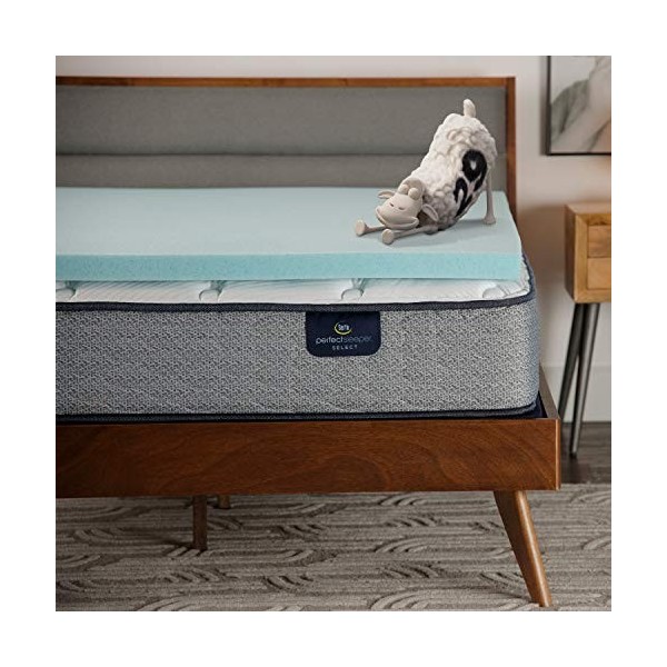 Serta ThermaGel Surmatelas en Mousse à mémoire de Forme, lit jumeau