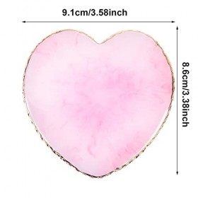 Sibba Palette à ongles en résine en forme de cœur pour nail art, mélange de couleurs et vernis à ongles avec bords dorés en r