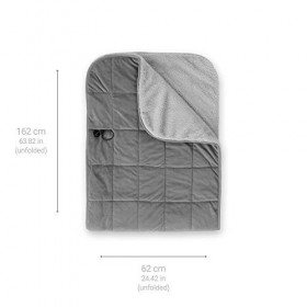 medisana HB 674 Couverture chauffante en peluche 3en1 pour les déplacements avec powerbank/batterie, lavable, arrêt automatiq
