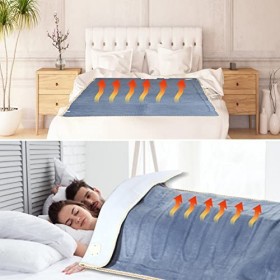 SXCDD Couverture chauffante douce et confortable, en flanelle de qualité supérieure, haute et basse température commutable, c