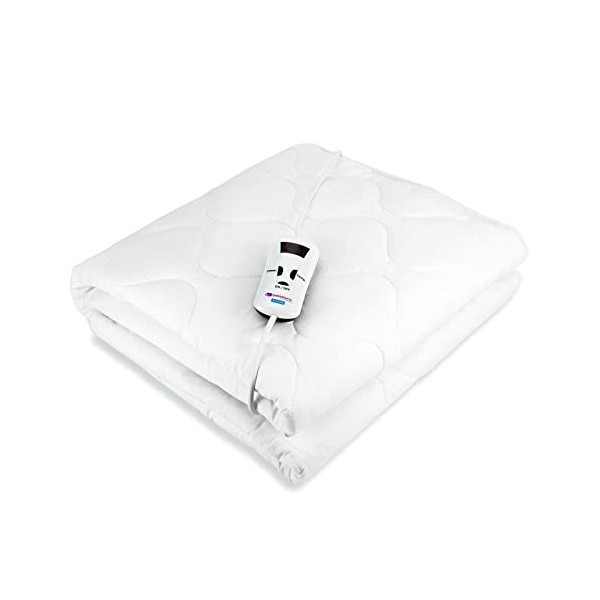 Pekatherm U110DF - Surmatelas Chauffant 1 Place, 150 x 80 cm | 100 % Coton - 150 W - Thérapeutique - Santé - 4 niveaux de tem