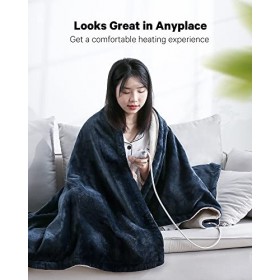 Couverture chauffante avec protection contre la surchauffe à arrêt automatique, couverture chauffante électrique 180 * 130 cm