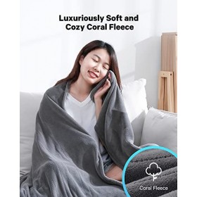 Couverture électrique 180x130cm, contrôle de température électronique professionnel, grande couverture électrique, légère et 