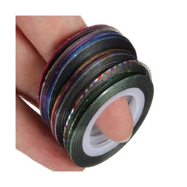 12pcs Sticker Fil Bandes Striping Tape Autocollant Manucure Ongle Nail Art Tips