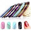 Nail Art Sticker 90Pcs Nail Art Décoration Stripes Bandes 30 Couleurs Striping Tape Autocollant Nail Art Ruban Bandes