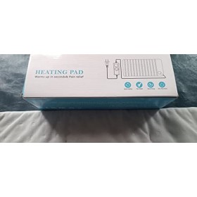 RIOGOO Coussin chauffant électrique pour soulager les maux de dos, coussin chauffant doux 30x60cm 5 niveaux de chaleur 4 minu