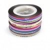 Goliton 32 Mix Color Rolls Striping Tape Line Sticker DIY Tips Set for Nail Art Decoration