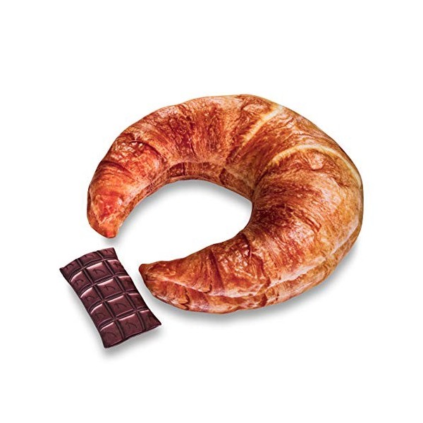 Froster Oreiller Chauffant Croissant Géant avec Coussin en Noyaux de Cerises, Oreiller de Voyage, Coussin Chauffant, Cadeau