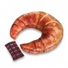 Froster Oreiller Chauffant Croissant Géant avec Coussin en Noyaux de Cerises, Oreiller de Voyage, Coussin Chauffant, Cadeau