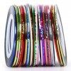 INTVN 30 Couleurs Nail Art Décoration Stripes, Ongle Nail Art Striping Tape, Striping Tape Fil Bandes Autocollant Ongle Tips