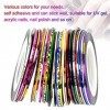 INTVN 30 Couleurs Nail Art Décoration Stripes, Ongle Nail Art Striping Tape, Striping Tape Fil Bandes Autocollant Ongle Tips