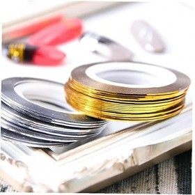 20 Rouleaux or Argenté Bande Ruban Ligne Ligne Art Autocollants Vernis Virement Ongles Files Foils Décoration De Manucure Adh
