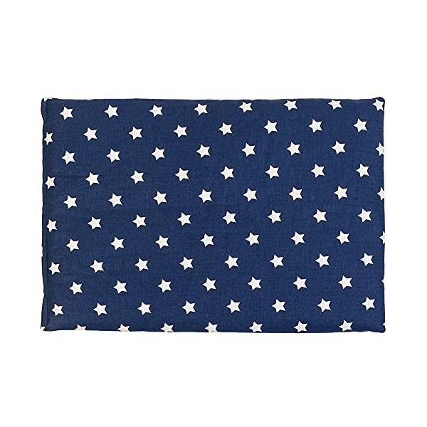 Coussin aux noyaux de cerises - bleu étoilé - 30x20cm - Coussin thermique - Coussin aux graines - Bouillotte sèche - Compress