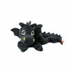 Habibi Plush Classic - 1862 - Peluche chauffante - Motif dragon porte-bonheur - Noir - Avec garnissage en grains de millet - 