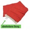 Aminata BALANCE Coussin chauffant en forme de cœur avec 8 compartiments Rouge/blanc 1 200 g 60 x 20 cm