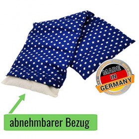 Aminata BALANCE Coussin chauffant avec graines de colza et étoiles Bleu