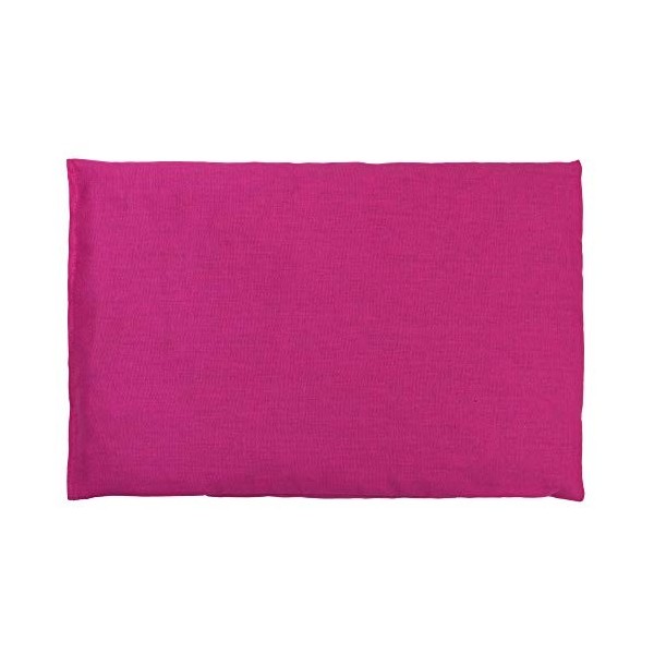 Coussin aux graines de lin - fuchsia - 30x20cm - Coussin thermique - Bouillotte chaude ou froide - Coussin aux graines