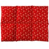 Coussin aux graines de lin 40x30 - Compresse chaud ou froid - Grande bouillotte sèche - Coussin thermique 6 compartiments. D