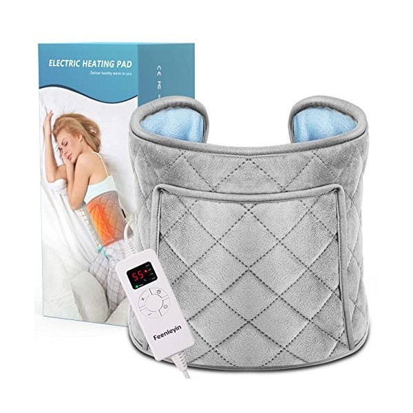 Enveloppement électrique chauffant XL avec ceinture, 12 pouces x 24 pouces pour soulager les douleurs au dos et aux épaules e