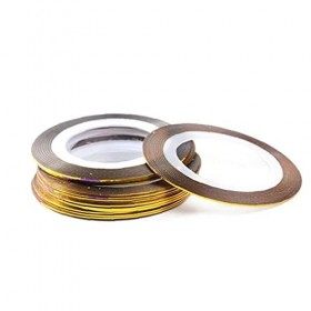 20 Rouleaux Ruban Striping À Ongles, Décalcomanies À Rayures Ligne Stickers À Ongles Bandes Coiffeur pour DIY Nail Art Décora