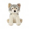 Warmies® Coussin chauffant en peluche « Loup » Millet Garnissage lavande 35 cm 700 g