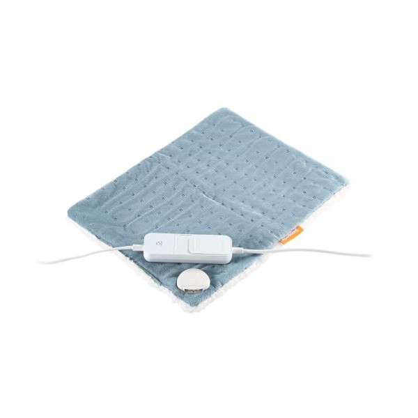 SENSEDE Blue Electric Heating Pad 40 x 30 cm | 3 niveaux de chaleur pour le dos, larme, le pied, le cou et les poussettes | 