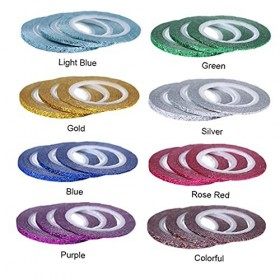 8 Pcs Standing Standing Line Stockers Stickers Stickers Stickers Stickers Stickers Stickers Bobines Pour Naturels Nails Décor