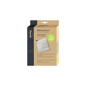 Fashy Coussin chauffant garni de noyaux de cerise, housse en tissu recyclé duveteux, gris