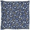 Coussin aux graines de lin - Bouillotte sèche 12x12cm - fleurs bleues - Coton Bio - Coussin naturel thermique utilisable chau