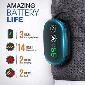 Ozgkee Support de Coussinets, Coussin Chauffant pour épaule Chauffante avec 3 Réglages de Température de Vibration, Attelle R